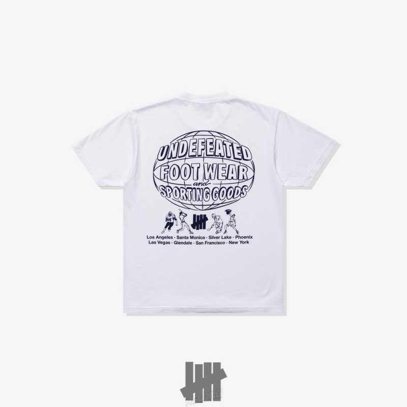 Undefeated Undftd UNDEFEATED GLOBAL SHOP S/S TEE Tees Weiß | OEFRT-8051