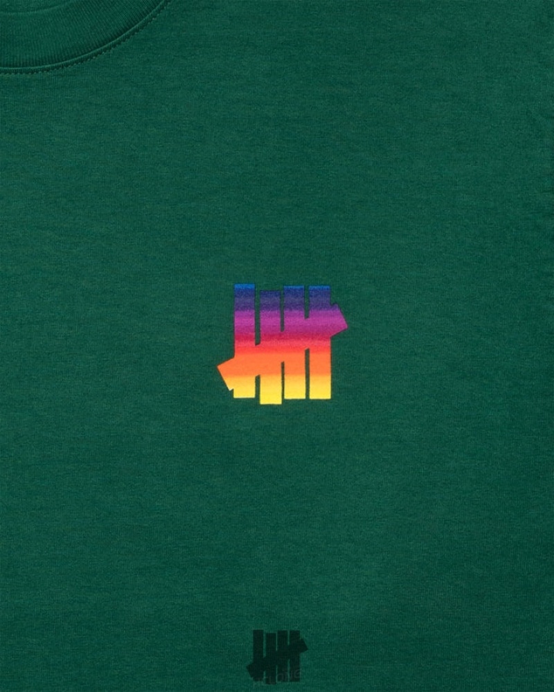 Undefeated Undftd UNDEFEATED GRADIENT L/S TEE Tees Grün | ZDWQN-0869