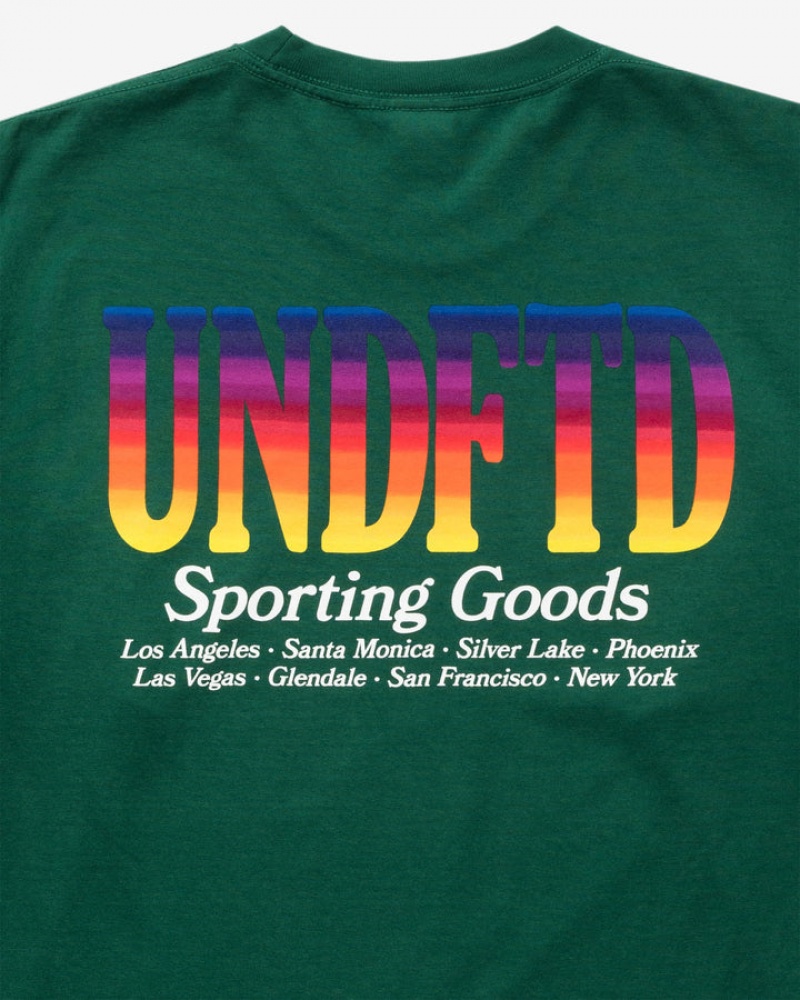 Undefeated Undftd UNDEFEATED GRADIENT L/S TEE Tees Grün | ZDWQN-0869