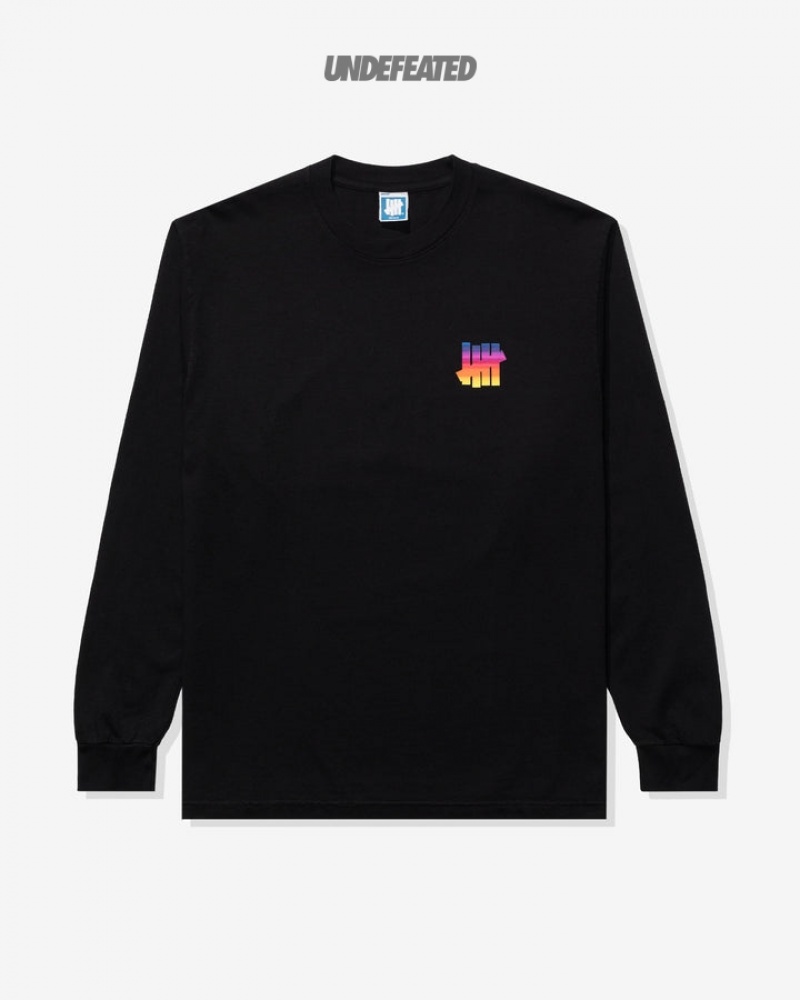 Undefeated Undftd UNDEFEATED GRADIENT L/S TEE Tees Schwarz | TASRM-4786