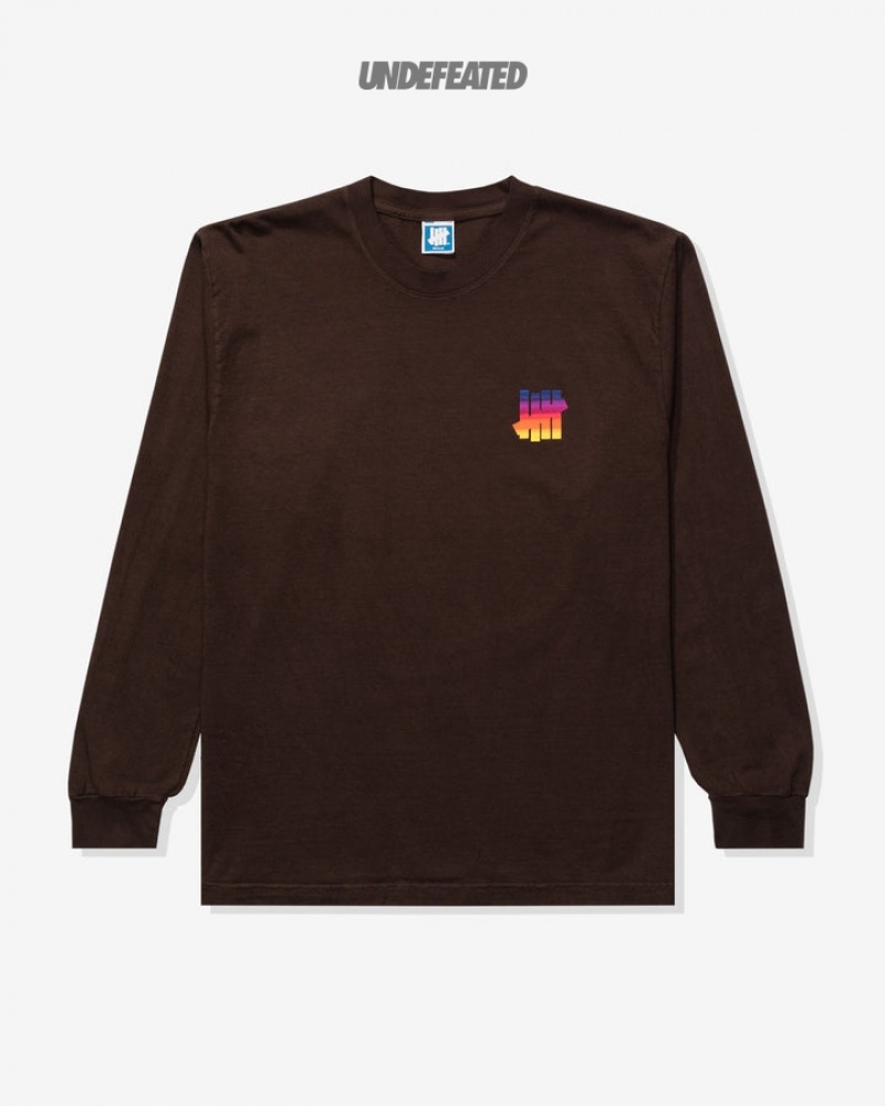 Undefeated Undftd UNDEFEATED GRADIENT L/S TEE Tees Braun | HKZIG-4093