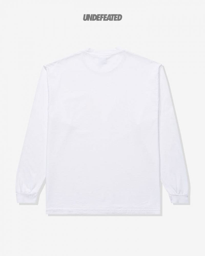 Undefeated Undftd UNDEFEATED GRIT L/S TEE Tees Weiß | YEIMS-8473