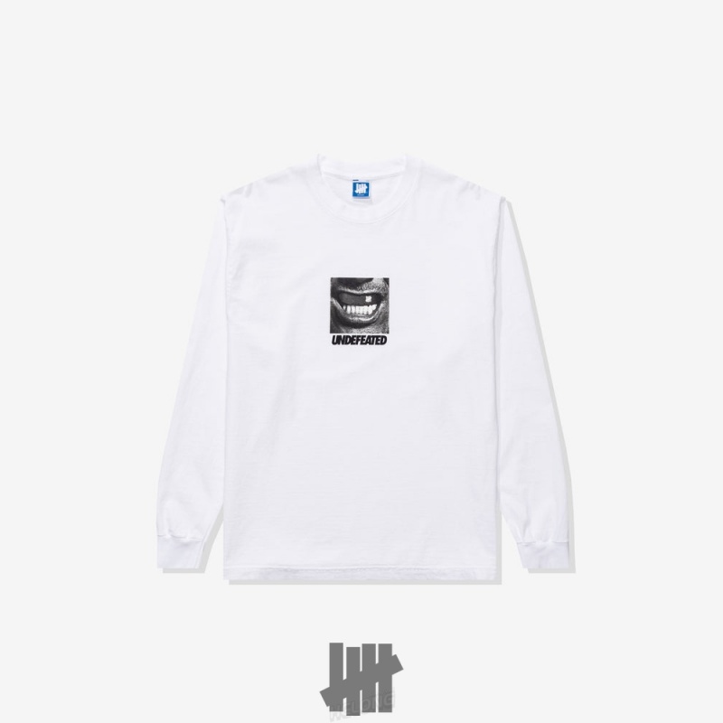 Undefeated Undftd UNDEFEATED GRIT L/S TEE Tees Weiß | YEIMS-8473