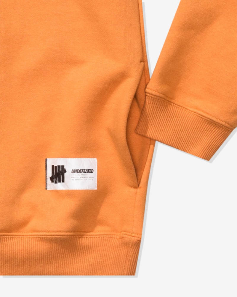 Undefeated Undftd UNDEFEATED HEAVYWEIGHT PULLOVER HOOD Fleeces Orange | ISYNQ-2816