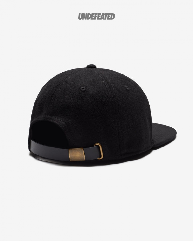 Undefeated Undftd UNDEFEATED ICON APPLIQUE STRAPBACK Kopfbedeckung Schwarz | RQAUN-5472