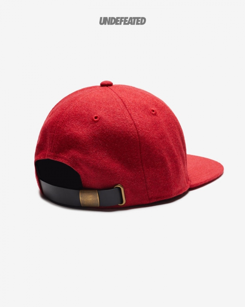 Undefeated Undftd UNDEFEATED ICON APPLIQUE STRAPBACK Kopfbedeckung Rot | CETNU-7316