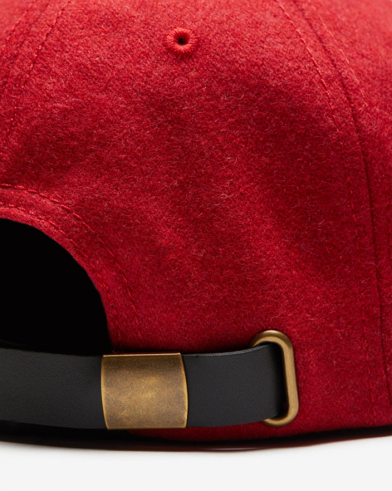 Undefeated Undftd UNDEFEATED ICON APPLIQUE STRAPBACK Kopfbedeckung Rot | CETNU-7316