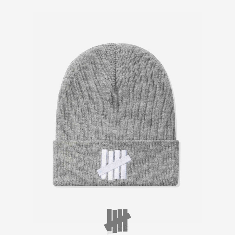 Undefeated Undftd UNDEFEATED ICON BEANIE Kopfbedeckung Hellgrau | EMCBU-9043