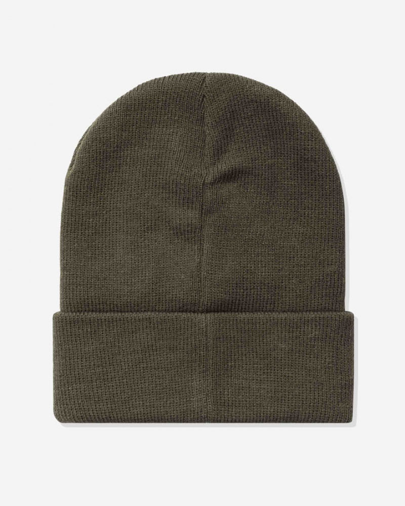 Undefeated Undftd UNDEFEATED ICON BEANIE Kopfbedeckung Olivgrün | IVUJE-9371