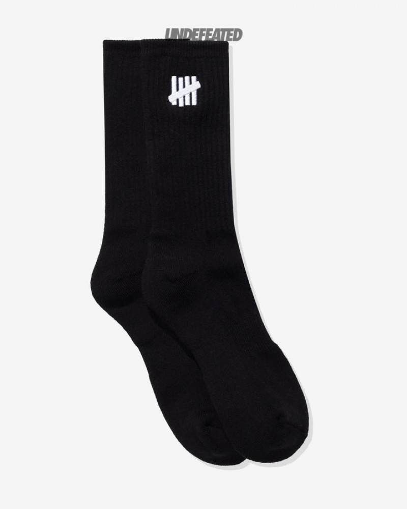 Undefeated Undftd UNDEFEATED ICON CREW SOCK Socken Schwarz | ZIBEG-3201