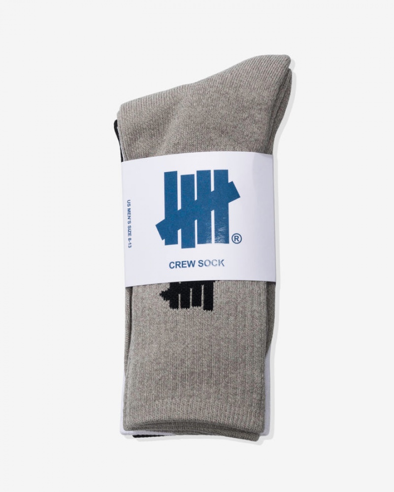 Undefeated Undftd UNDEFEATED ICON CREW SOCK, 3-PACK Socken MULTI | CVDMJ-7582