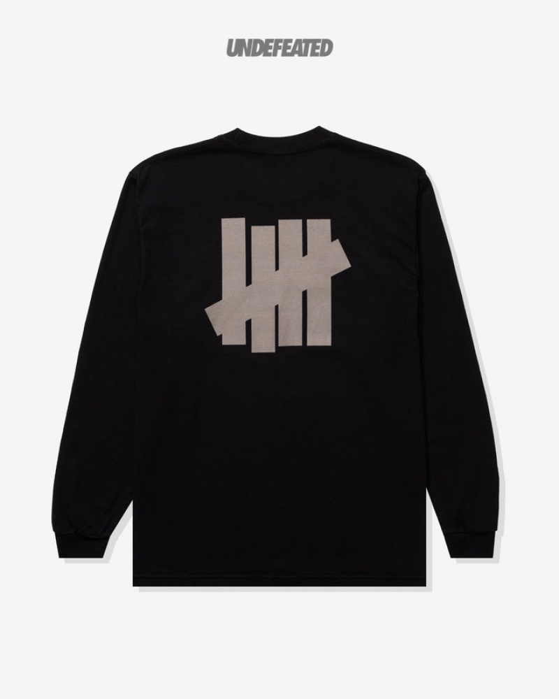 Undefeated Undftd UNDEFEATED ICON L/S TEE Tees Schwarz | IQNTK-7146