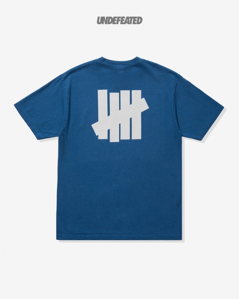 Undefeated Undftd UNDEFEATED ICON S/S TEE Tees Blau | XIYTF-4029