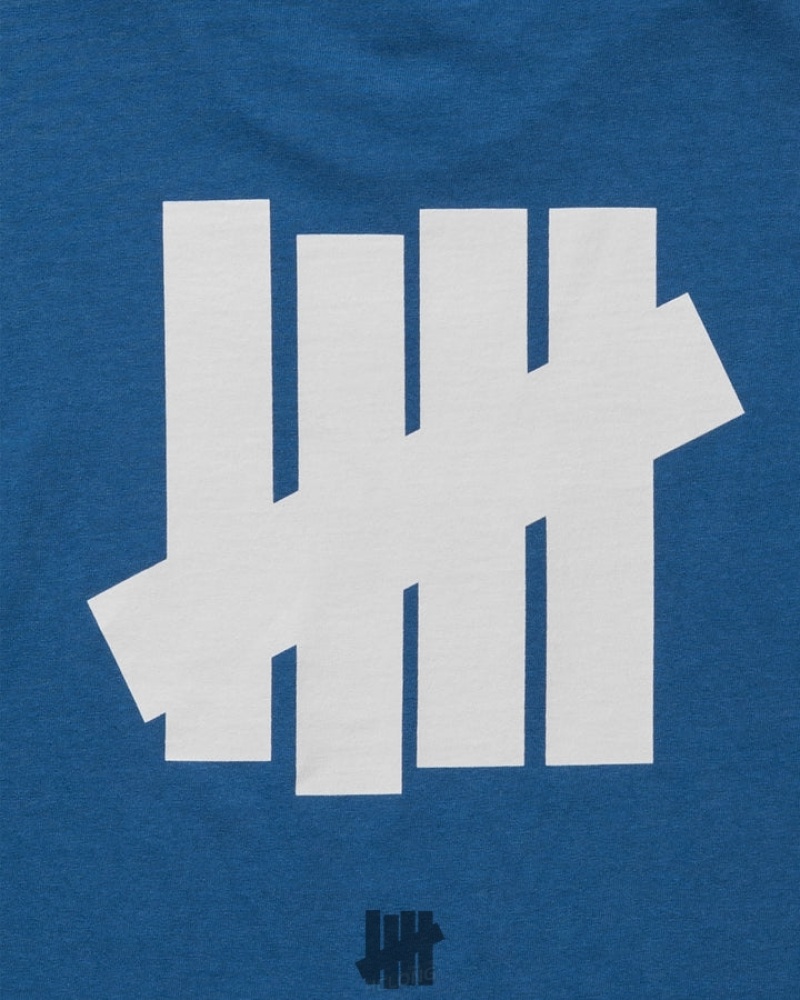 Undefeated Undftd UNDEFEATED ICON S/S TEE Tees Blau | XIYTF-4029