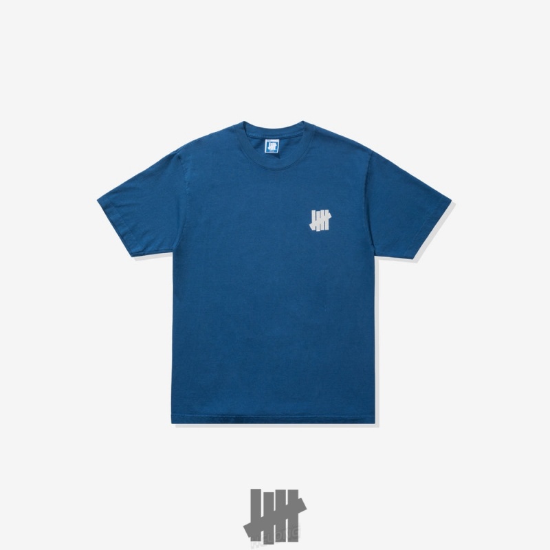 Undefeated Undftd UNDEFEATED ICON S/S TEE Tees Blau | XIYTF-4029