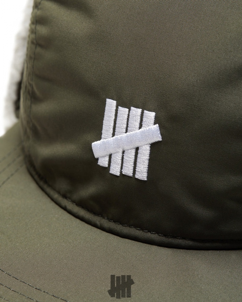 Undefeated Undftd UNDEFEATED ICON WINTER CAP Kopfbedeckung Olivgrün | JOIKQ-2749