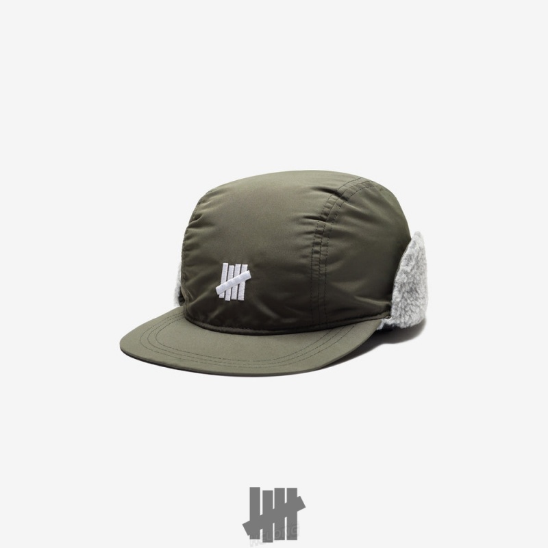 Undefeated Undftd UNDEFEATED ICON WINTER CAP Kopfbedeckung Olivgrün | JOIKQ-2749