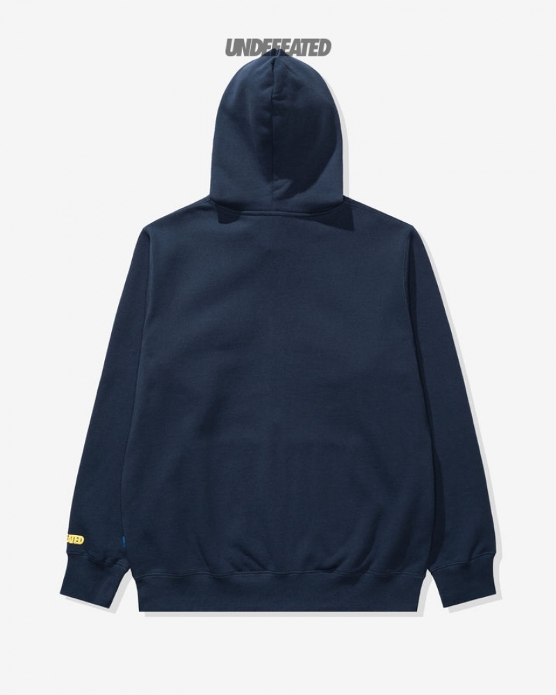 Undefeated Undftd UNDEFEATED ICON ZIP HOODIE Fleeces Blau | STNEJ-6734