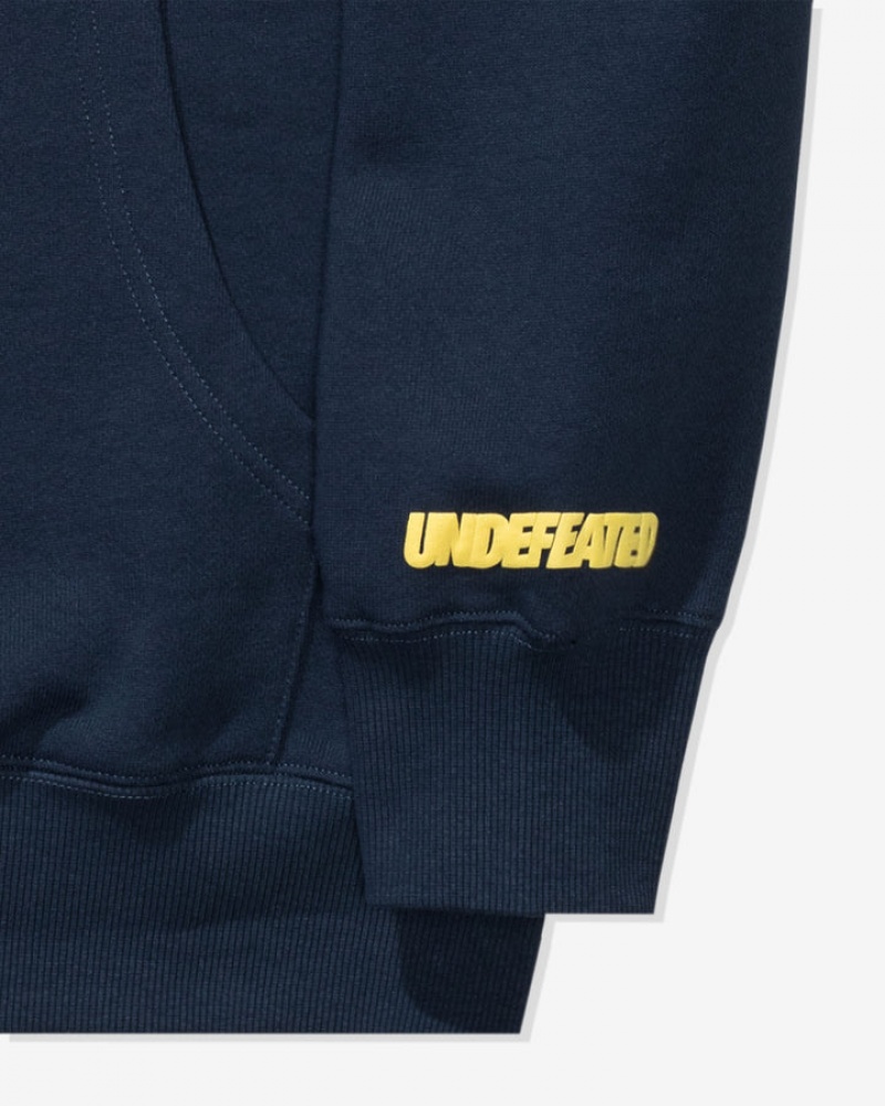 Undefeated Undftd UNDEFEATED ICON ZIP HOODIE Fleeces Blau | STNEJ-6734