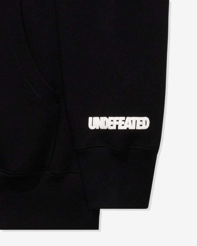 Undefeated Undftd UNDEFEATED ICON ZIP HOODIE Fleeces Schwarz | YQEHZ-3470