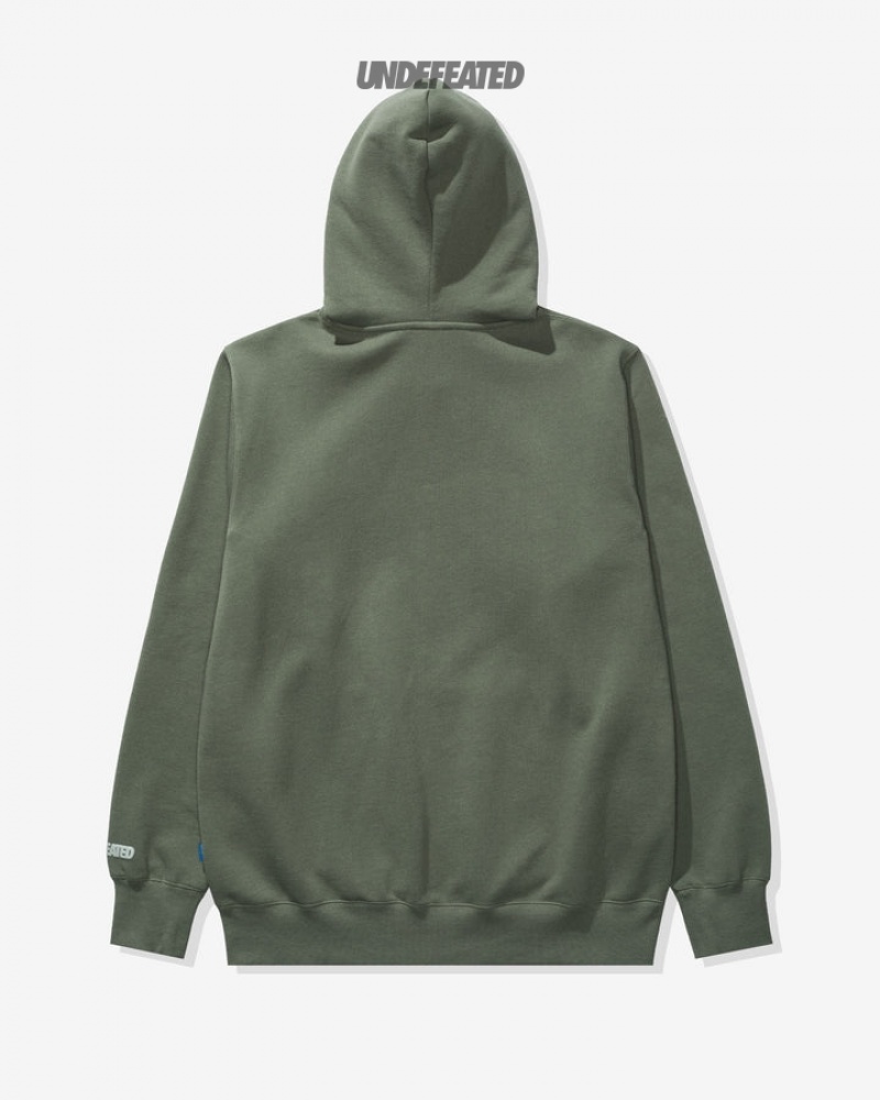 Undefeated Undftd UNDEFEATED ICON ZIP HOODIE Fleeces Dunkel | QPOXV-9682