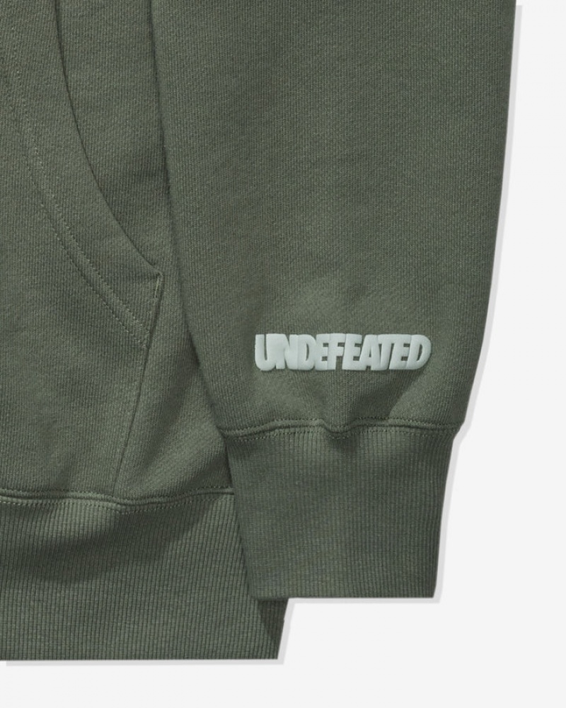 Undefeated Undftd UNDEFEATED ICON ZIP HOODIE Fleeces Dunkel | QPOXV-9682