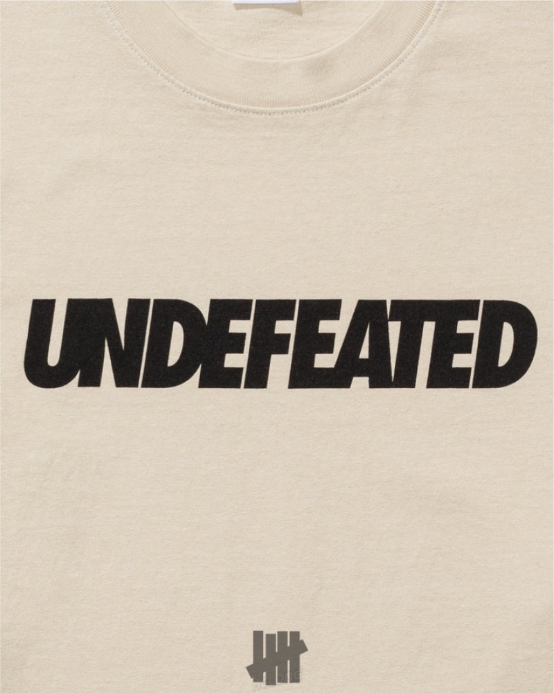 Undefeated Undftd UNDEFEATED LOGO L/S TEE Tees TAN | LSUIP-7092