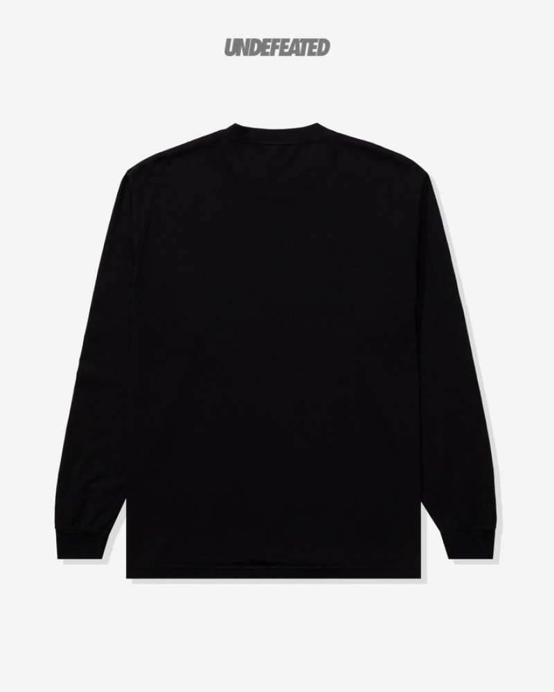 Undefeated Undftd UNDEFEATED LOGO L/S TEE Tees Schwarz | JFSGE-3647