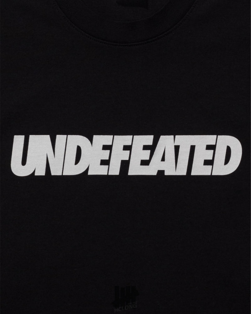 Undefeated Undftd UNDEFEATED LOGO L/S TEE Tees Schwarz | JFSGE-3647