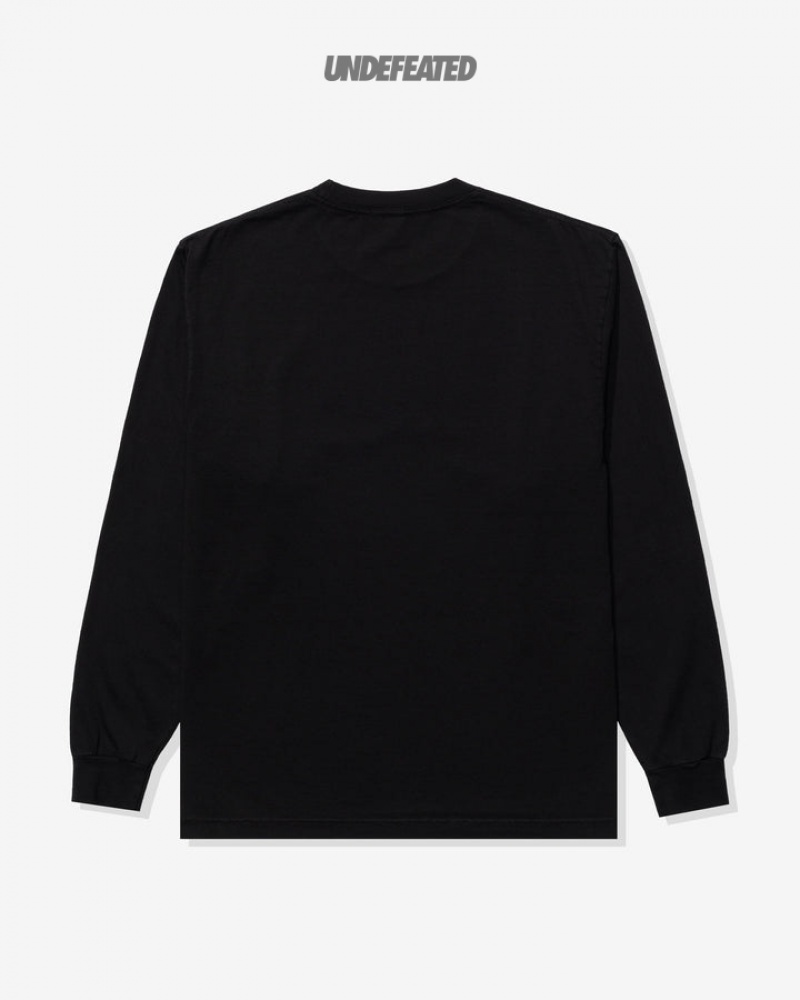 Undefeated Undftd UNDEFEATED LOGO L/S TEE Tees Schwarz | BRVQE-4832