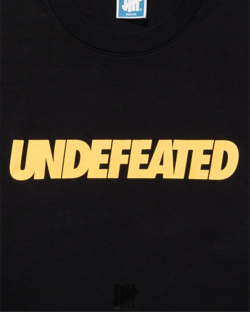 Undefeated Undftd UNDEFEATED LOGO L/S TEE Tees Schwarz | BRVQE-4832