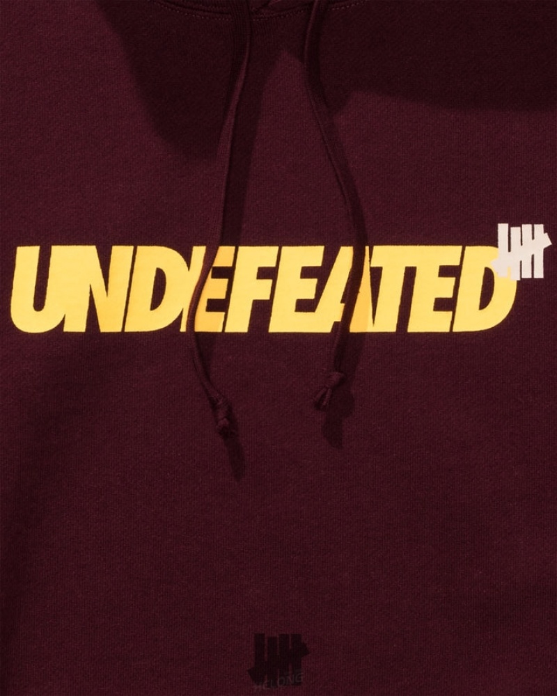 Undefeated Undftd UNDEFEATED LOGO+ PULLOVER HOOD Fleeces WINE | ENADG-7364