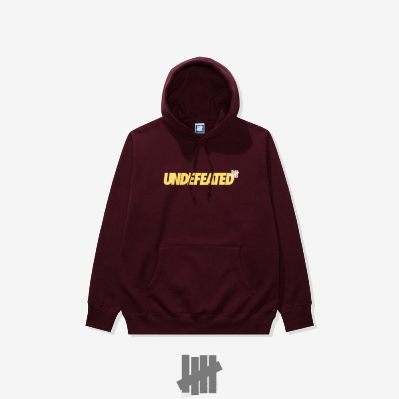 Undefeated Undftd UNDEFEATED LOGO+ PULLOVER HOOD Fleeces WINE | ENADG-7364