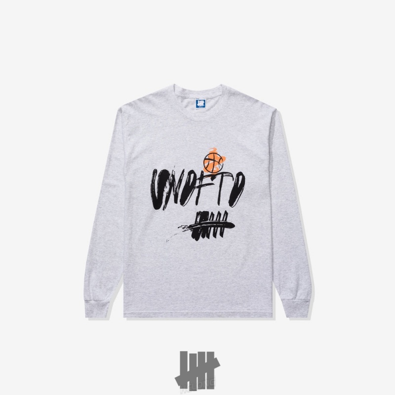 Undefeated Undftd UNDEFEATED LOVE & SPORTS L/S TEE Tees Grau | UIHOT-8326