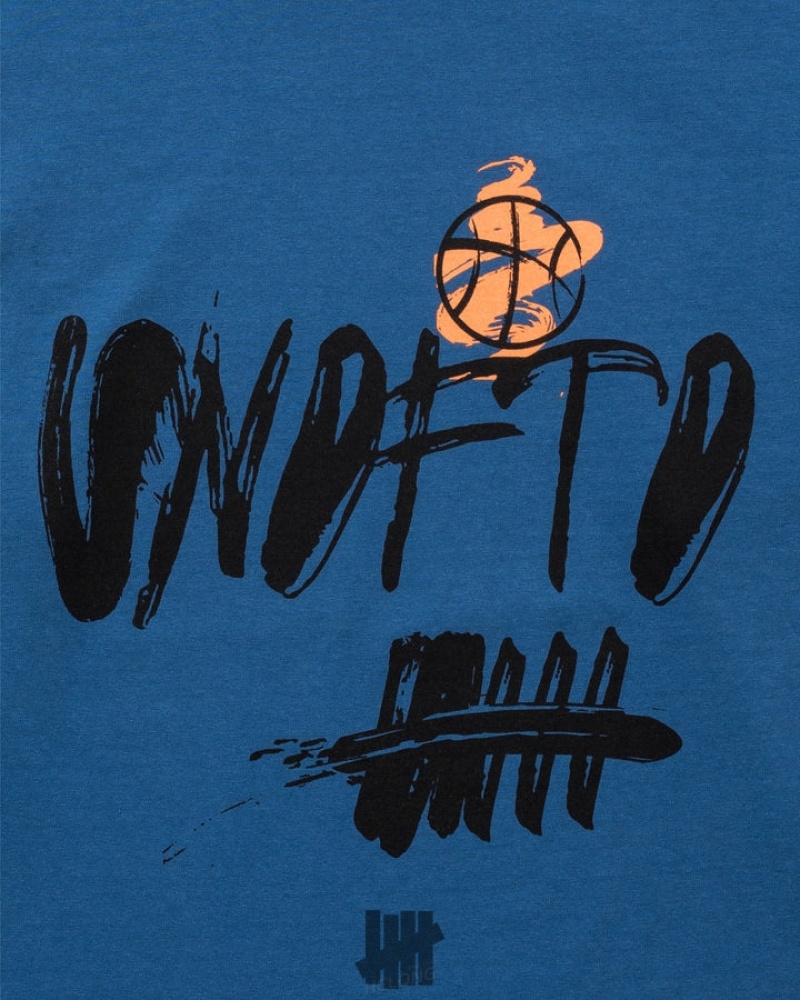 Undefeated Undftd UNDEFEATED LOVE & SPORTS L/S TEE Tees Blau | XRFLN-6431