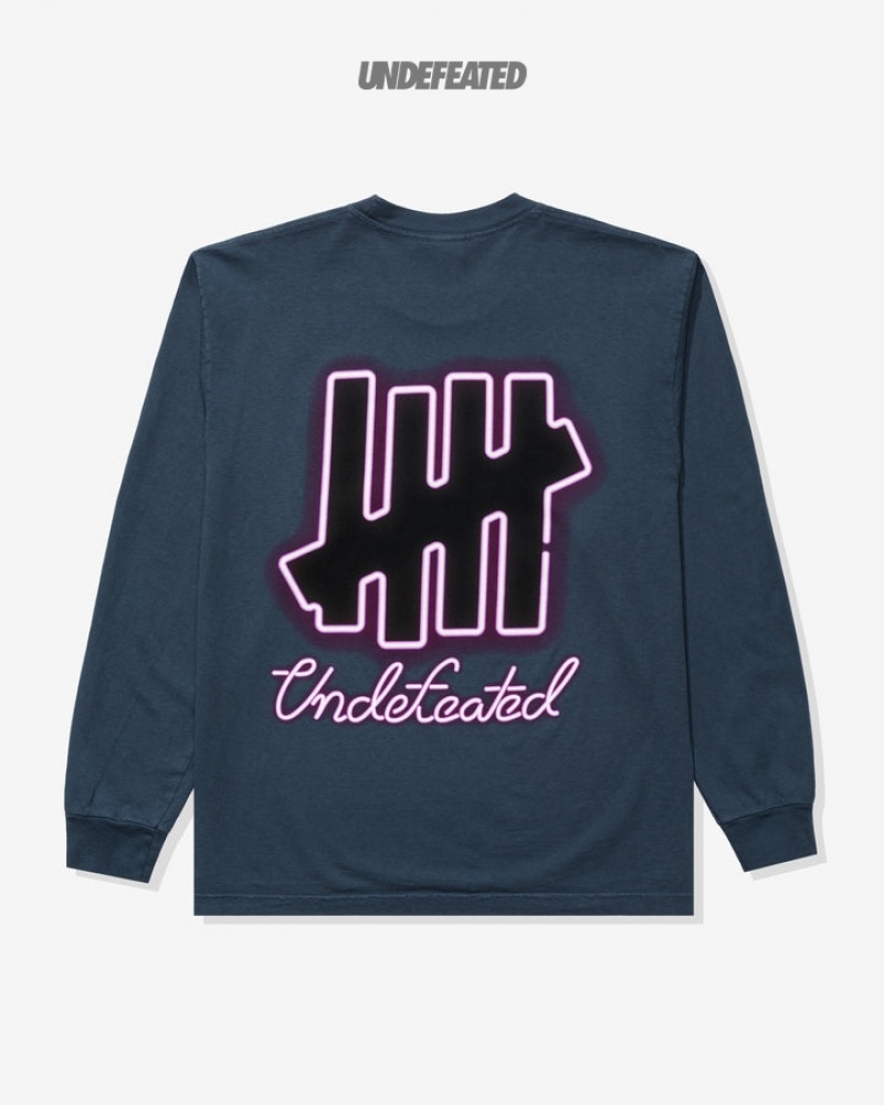 Undefeated Undftd UNDEFEATED NIGHT SHIFT L/S TEE Tees OCEAN | WHFSC-4581