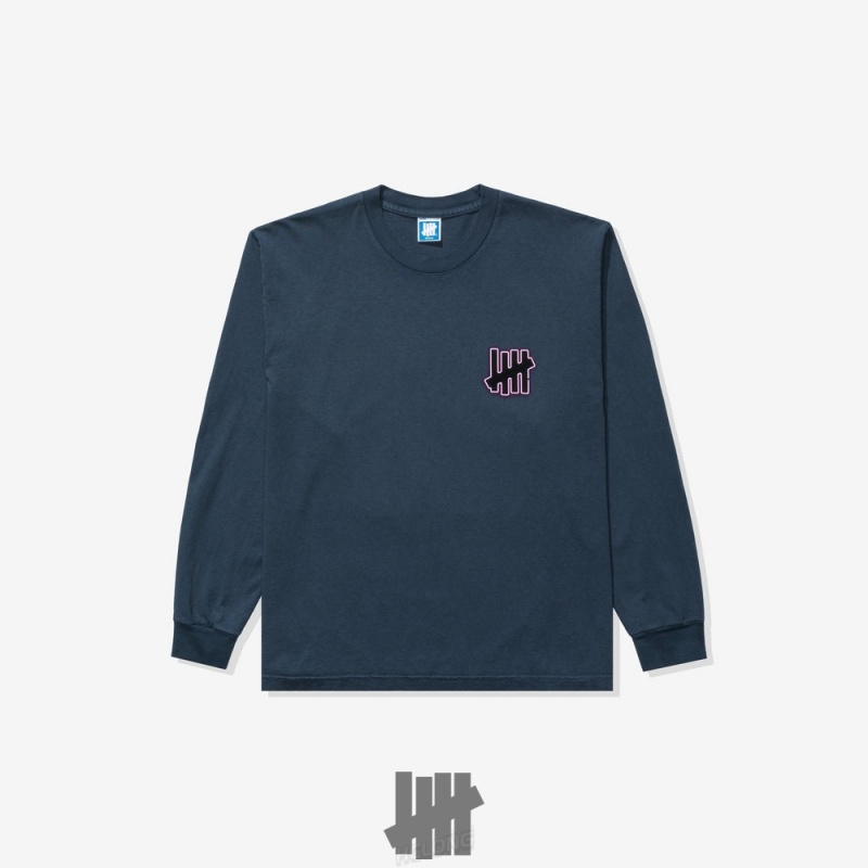 Undefeated Undftd UNDEFEATED NIGHT SHIFT L/S TEE Tees OCEAN | WHFSC-4581