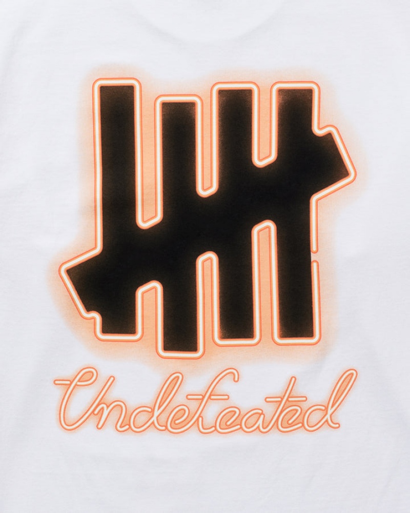 Undefeated Undftd UNDEFEATED NIGHT SHIFT L/S TEE Tees Weiß | YLBXV-7486