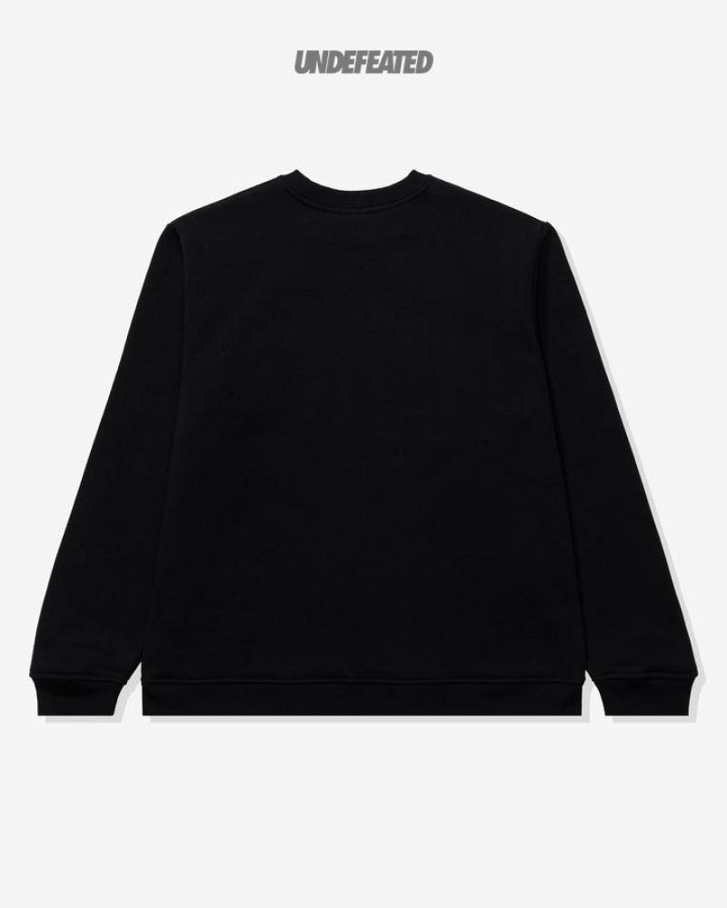 Undefeated Undftd UNDEFEATED PREMIUM ICON CREWNECK Fleeces Schwarz | ZQWHC-9182