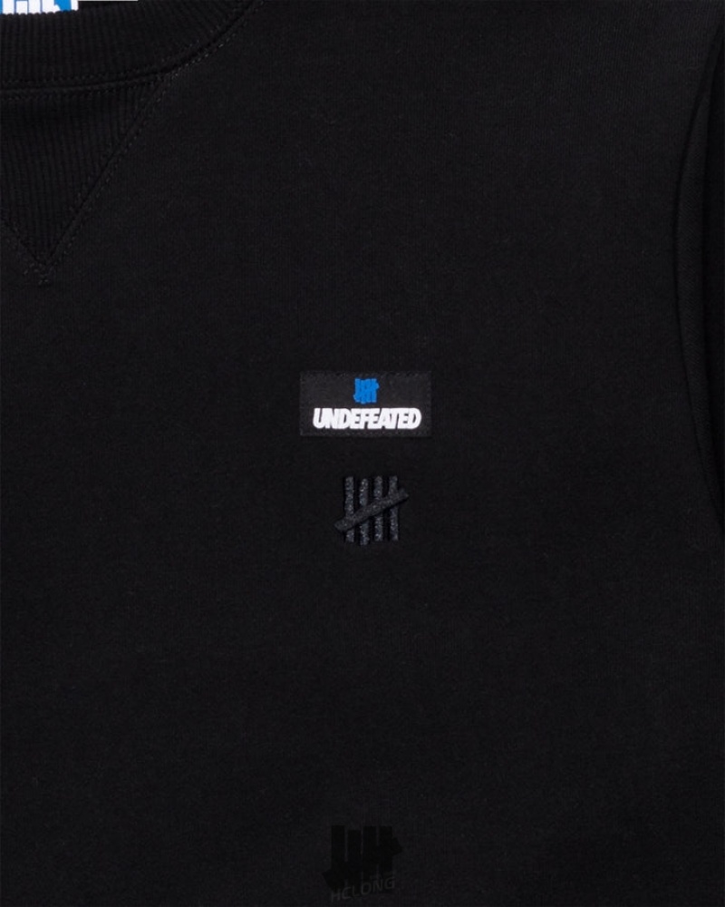 Undefeated Undftd UNDEFEATED PREMIUM ICON CREWNECK Fleeces Schwarz | ZQWHC-9182