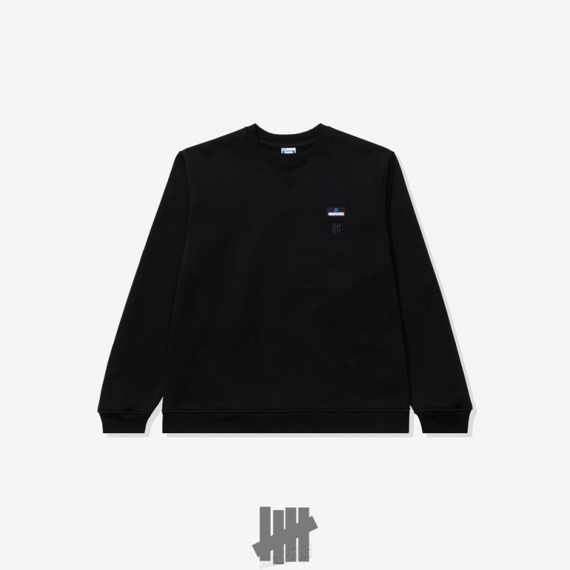 Undefeated Undftd UNDEFEATED PREMIUM ICON CREWNECK Fleeces Schwarz | ZQWHC-9182