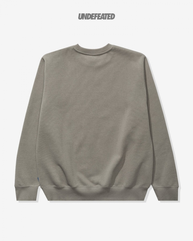 Undefeated Undftd UNDEFEATED ROOTS CREWNECK Fleeces Grau | DZBTN-8456