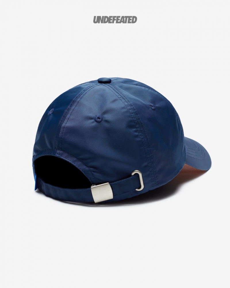 Undefeated Undftd UNDEFEATED SATIN ICON CAP Kopfbedeckung Navy | HLZTX-4108