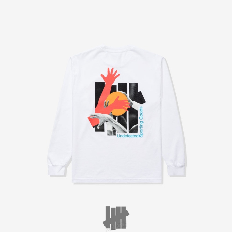 Undefeated Undftd UNDEFEATED SHOOTERS L/S TEE Tees Weiß | ZVPLU-7095