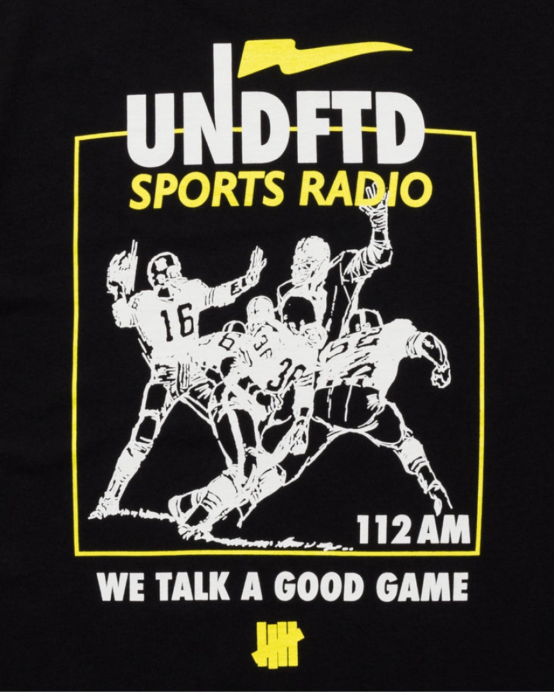 Undefeated Undftd UNDEFEATED SPORTS RADIO S/S TEE Tees Schwarz | PEWLS-6149