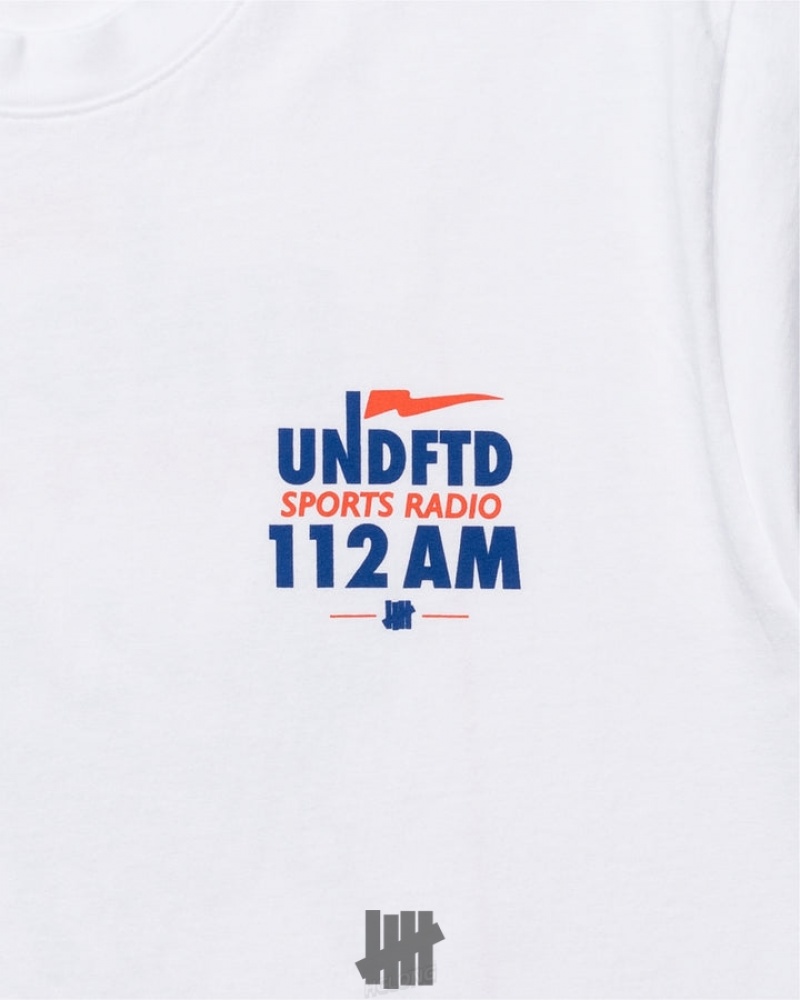 Undefeated Undftd UNDEFEATED SPORTS RADIO S/S TEE Tees Weiß | AHKIL-1640