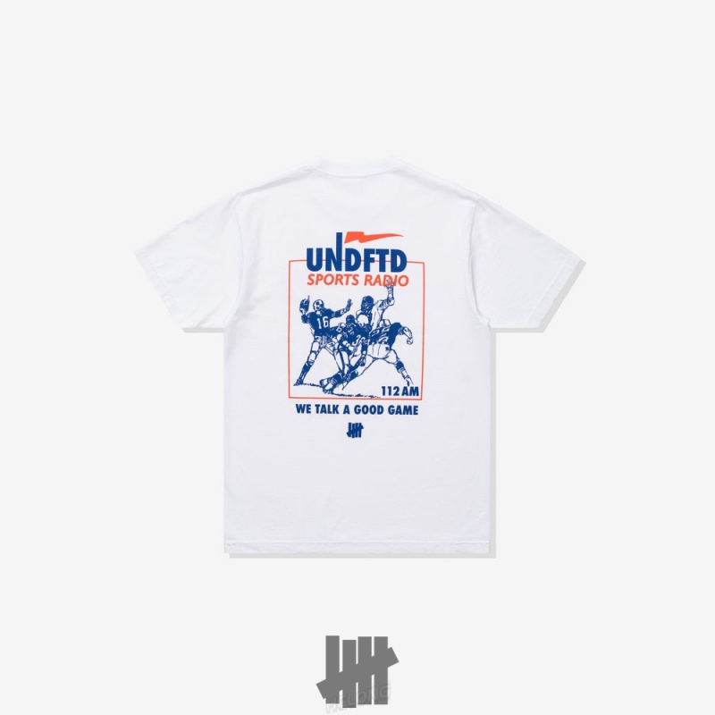 Undefeated Undftd UNDEFEATED SPORTS RADIO S/S TEE Tees Weiß | AHKIL-1640