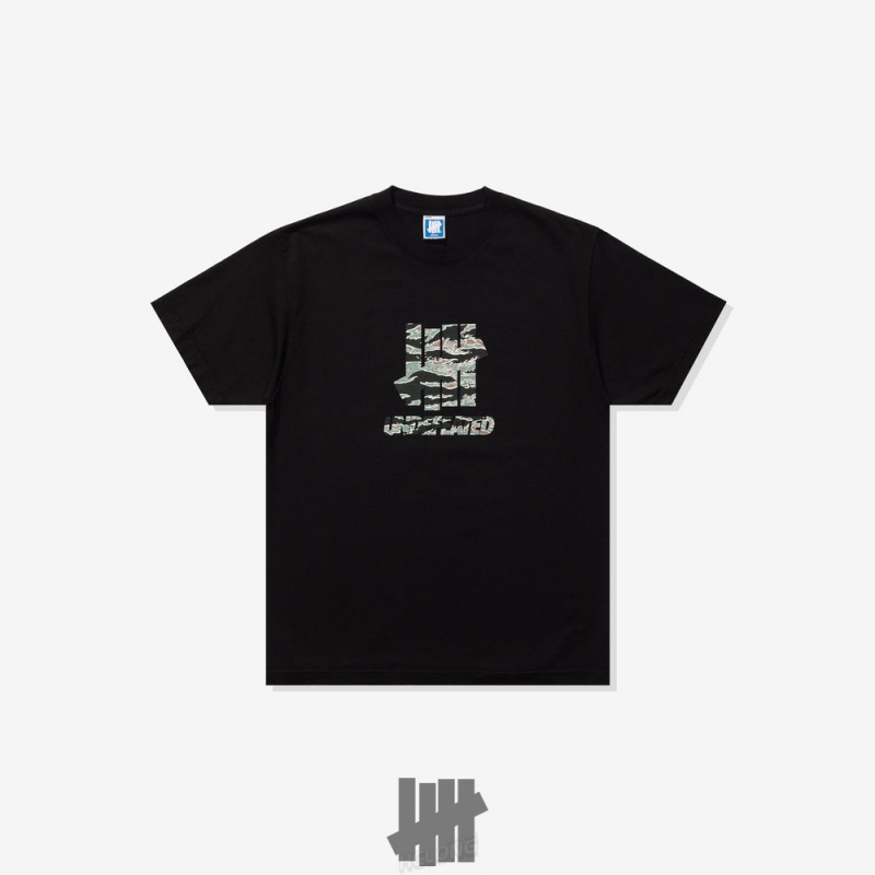 Undefeated Undftd UNDEFEATED TIGER CAMO LOCKUP S/S TEE Tees Schwarz | KOJRD-2301