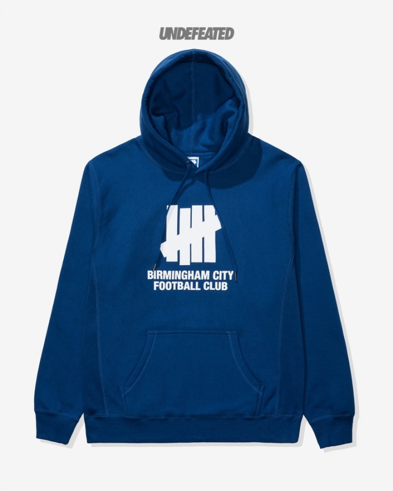 Undefeated Undftd UNDEFEATED X BCFC TEAM HOODIE Fleeces Blau | EIYQV-8413