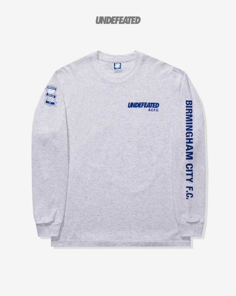 Undefeated Undftd UNDEFEATED X BCFC TEAM L/S TEE Tees Grau | UFBQX-1352